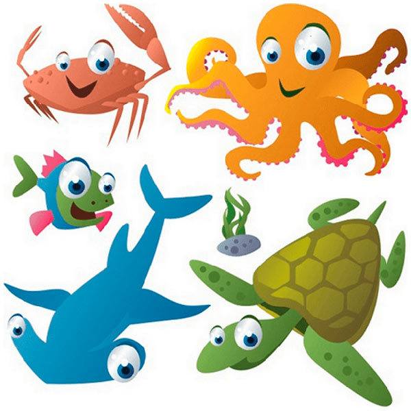 Stickers for Kids: Kit Marine animals