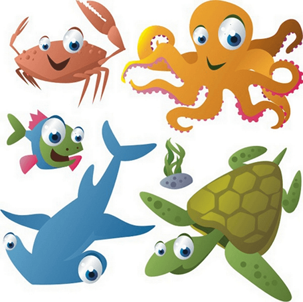 Stickers for Kids: Kit Marine animals