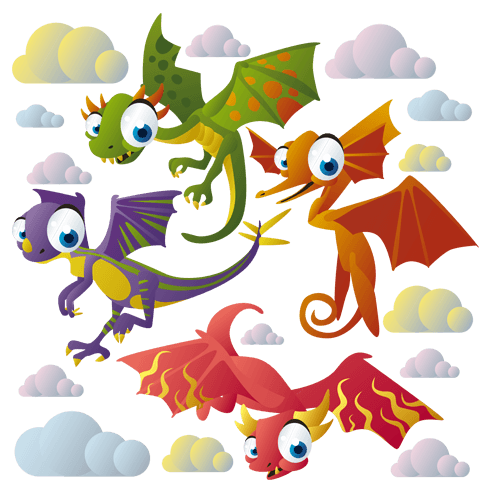 Stickers for Kids: Kit Flying Dinosaurs