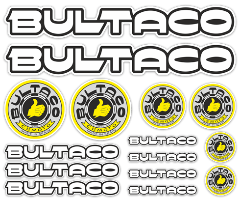 Car & Motorbike Stickers: Bultaco Set