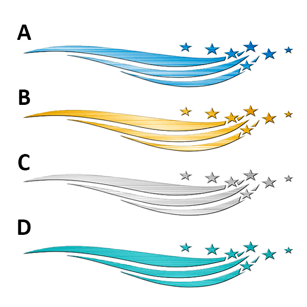 Car & Motorbike Stickers: Waves and stars