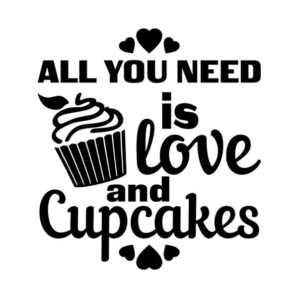 Wall Stickers: Love and Cupcakes