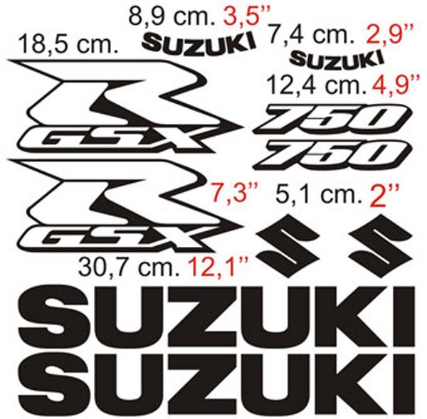 Car & Motorbike Stickers: GSXR 750 2006 Contour