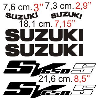 Car & Motorbike Stickers: SV 650 2003