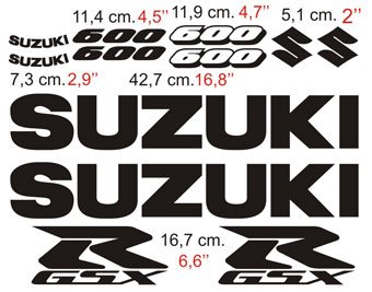 Car & Motorbike Stickers: GSXR 600 2005