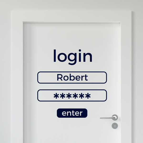 Wall Stickers: Custom login
