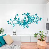 Wall Stickers: Fairy in the moon of flowers 2
