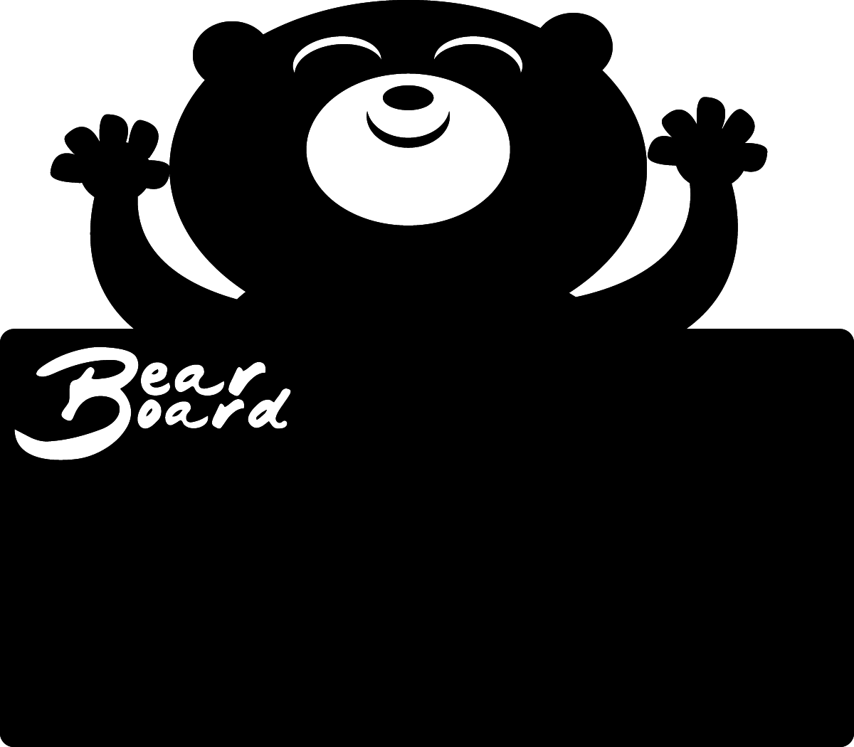 Stickers for Kids: Blackboard of the happy bear