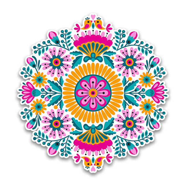 Wall Stickers: Birds and Flowers Mandala