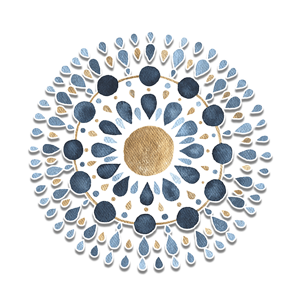 Wall Stickers: Blue Drops Mandala