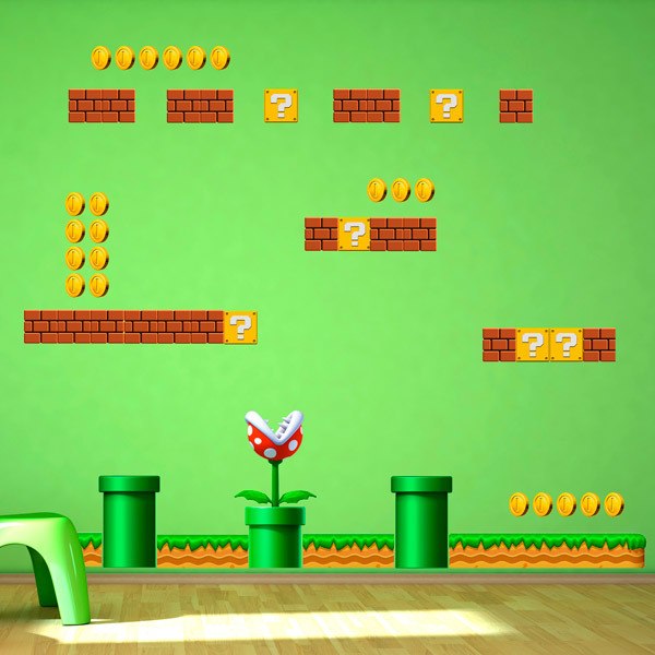 Stickers for Kids: Set 45X Mario Bros Create your Screen