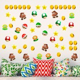 Stickers for Kids: Set 60X Mario Bros Characters and Coins 4
