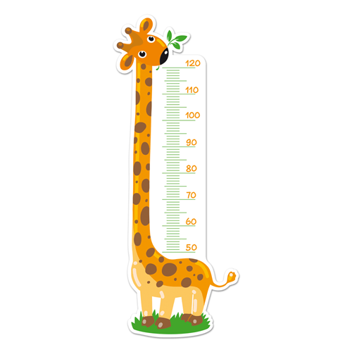 Stickers for Kids: Grow Chart nice giraffe