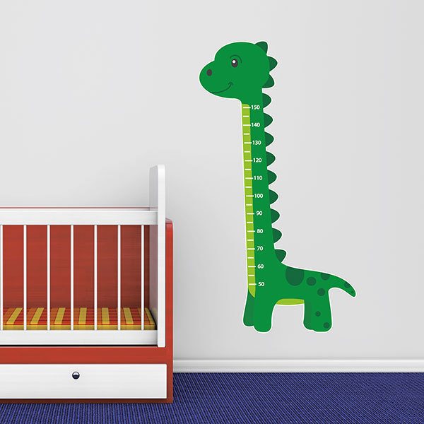Stickers for Kids: Height Chart Green Dinosaur