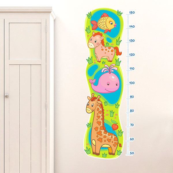Stickers for Kids: Height Chart Animaux atteints