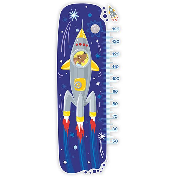 Stickers for Kids: Height Chart Space dog