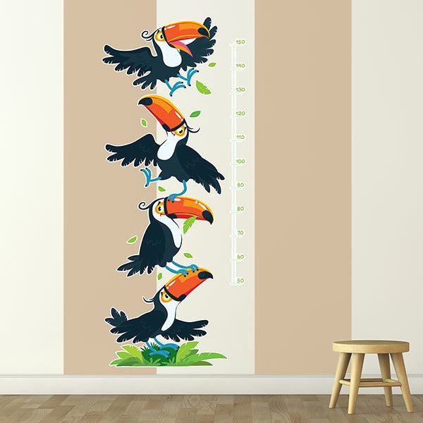 Stickers for Kids: Height Chart Tower of toucans