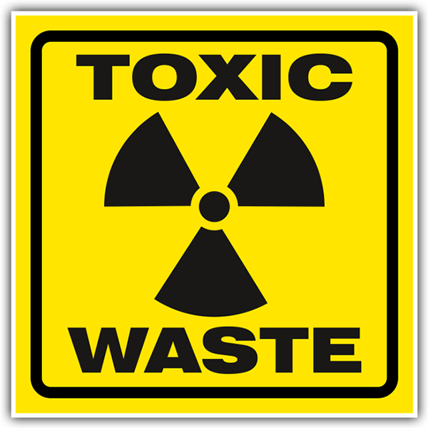 Car & Motorbike Stickers: Sticker sign Toxic waste