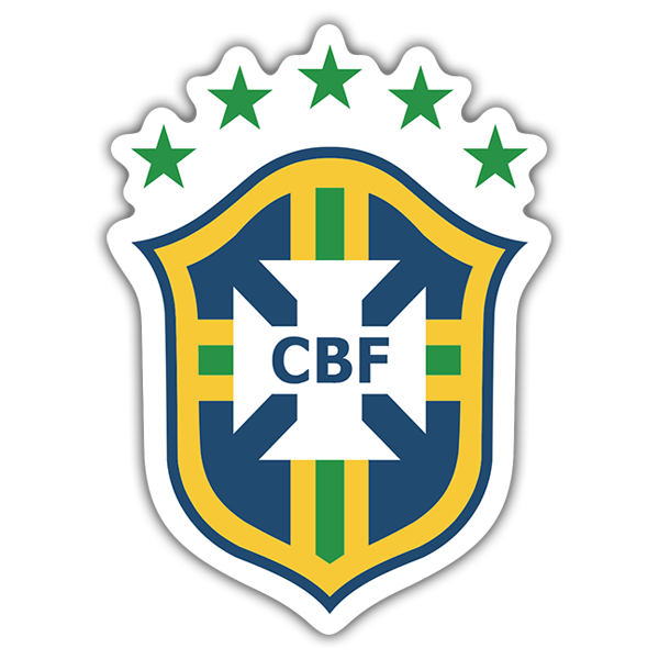Car & Motorbike Stickers: Brazil - Football Shield