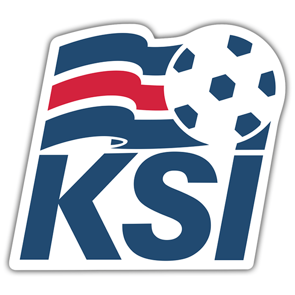 Car & Motorbike Stickers: Iceland - Football Shield