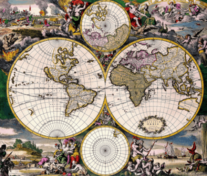 Wall Stickers: Ancient world map
