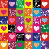 Wall Stickers: colorful hearts 3