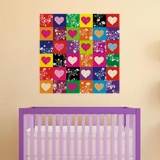 Wall Stickers: colorful hearts 4