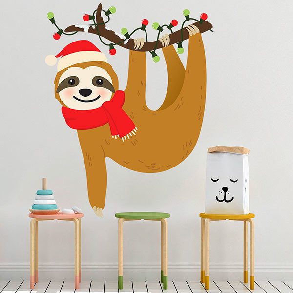 Wall Stickers: Christmas Sloth