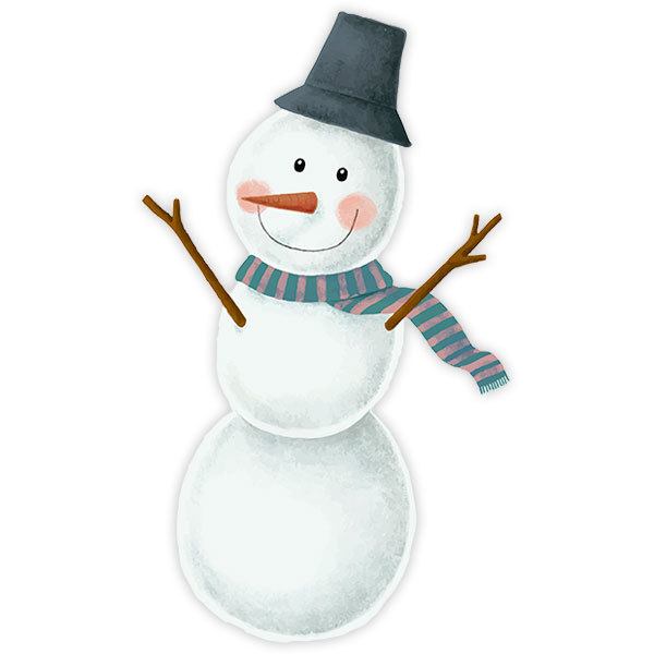 Wall Stickers: Snowman smiling