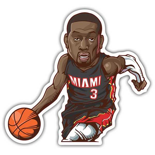 Car & Motorbike Stickers: NBA - Dwayne Wade