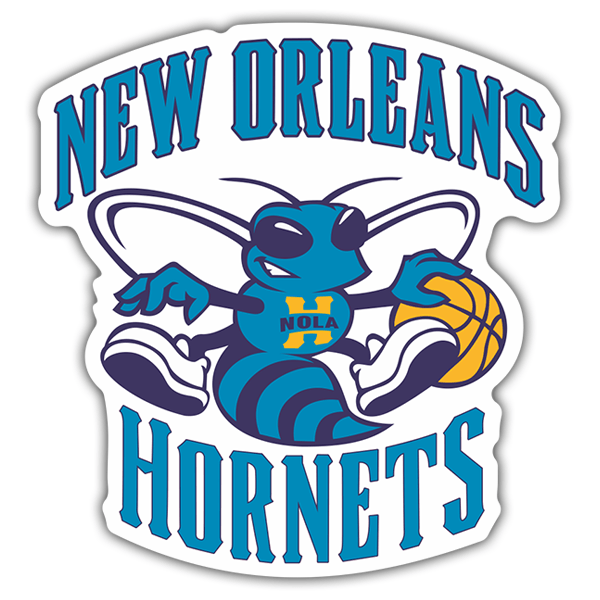 Car & Motorbike Stickers: NBA - New Orleans Hornets old shield