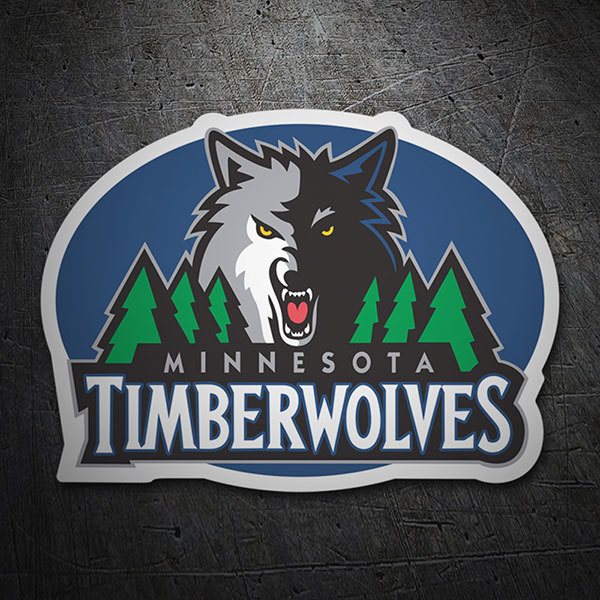 Car & Motorbike Stickers: NBA - Minnesota Timberwolves old shield