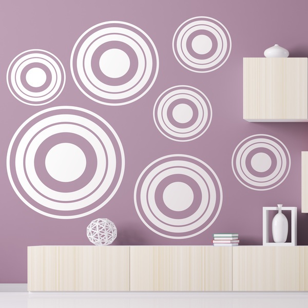 Wall Stickers: Kit 7 circles C