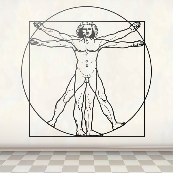 Wall Stickers: Vitruvian Man, Da Vinci