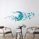 Wall Stickers: Magic fairy over the floral moon 2
