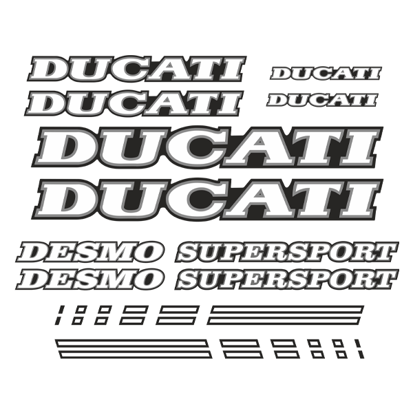 Car & Motorbike Stickers: Set 10X Ducati Desmo