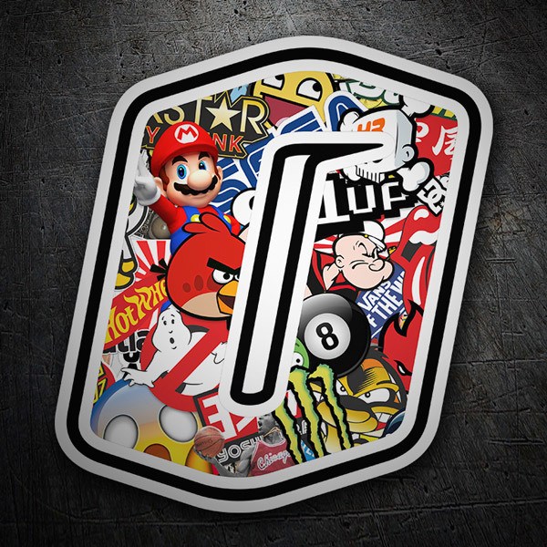 Car & Motorbike Stickers: Number 0 Stickerbomb