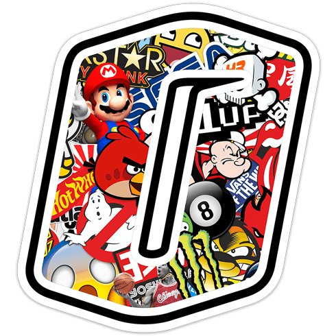 Car & Motorbike Stickers: Number 0 Stickerbomb