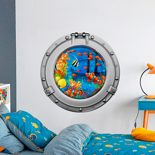 Wall Stickers: Clownfishes and shipwreck