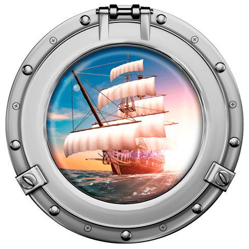 Wall Stickers: Pirate sailing ship