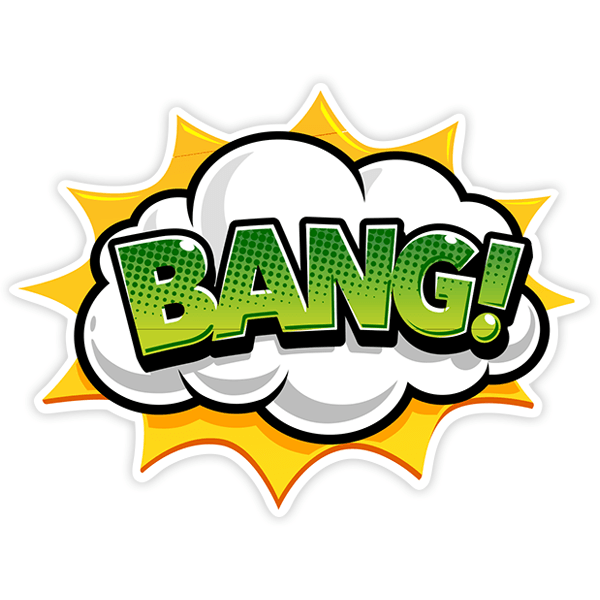 Car & Motorbike Stickers: BANG! green