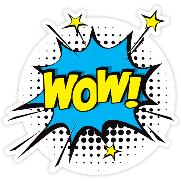 Car & Motorbike Stickers: WOW! yellow