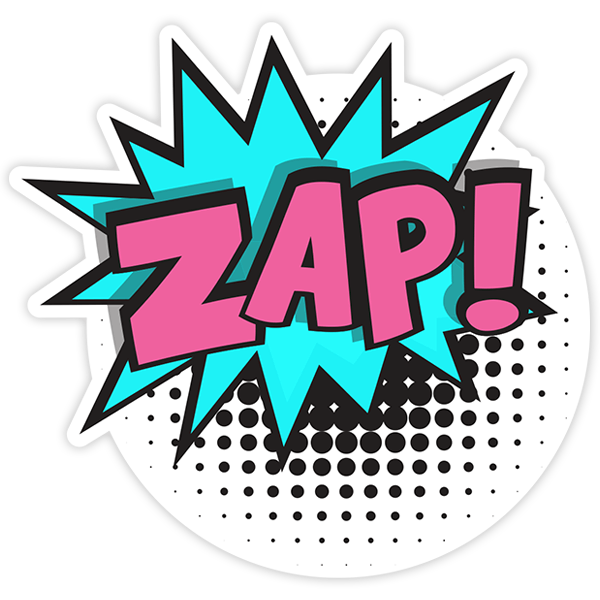 Car & Motorbike Stickers: ZAP! violet