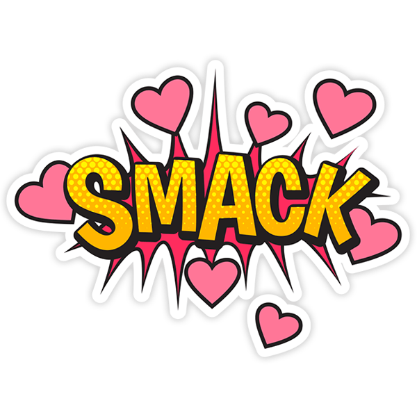 Car & Motorbike Stickers: SMACK! yellow