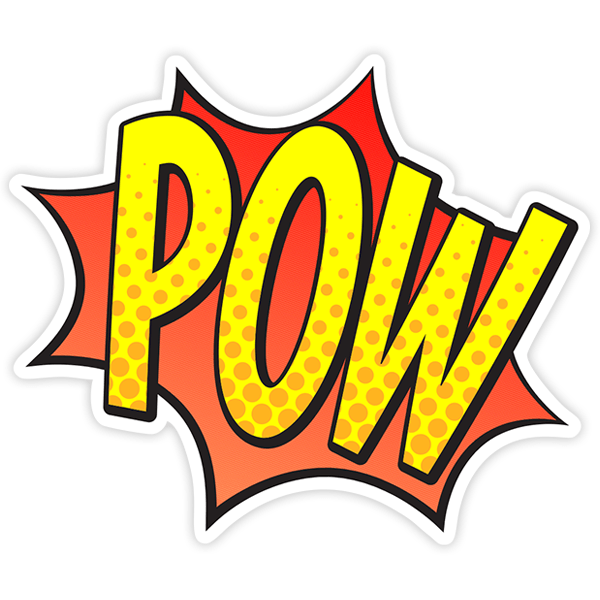 Car & Motorbike Stickers: POW! yellow