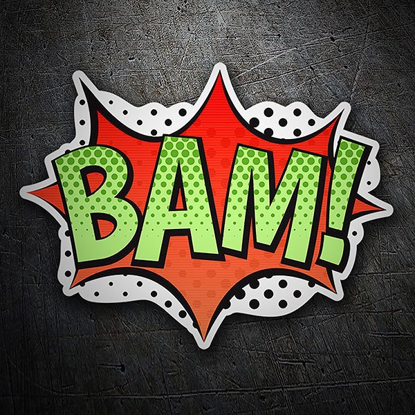 Car & Motorbike Stickers: BAM! green