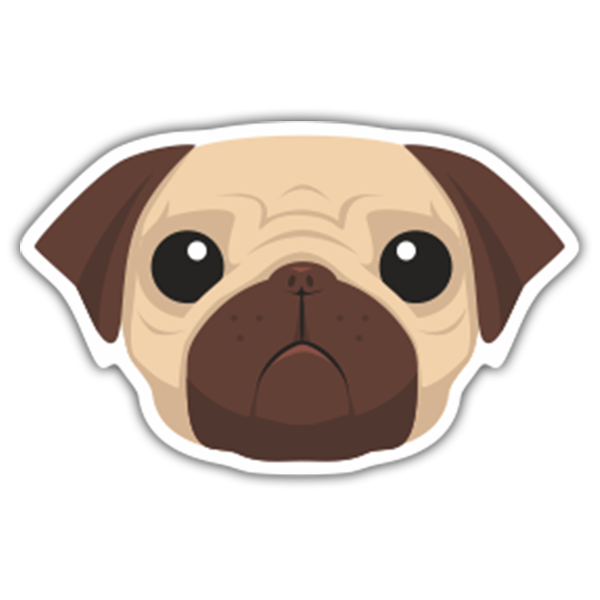 Car & Motorbike Stickers: Pug