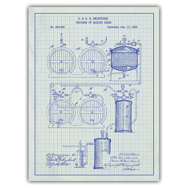 Wall Stickers: Process of making beer