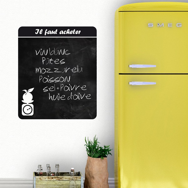 Wall Stickers: Chalkboard Shopping list French