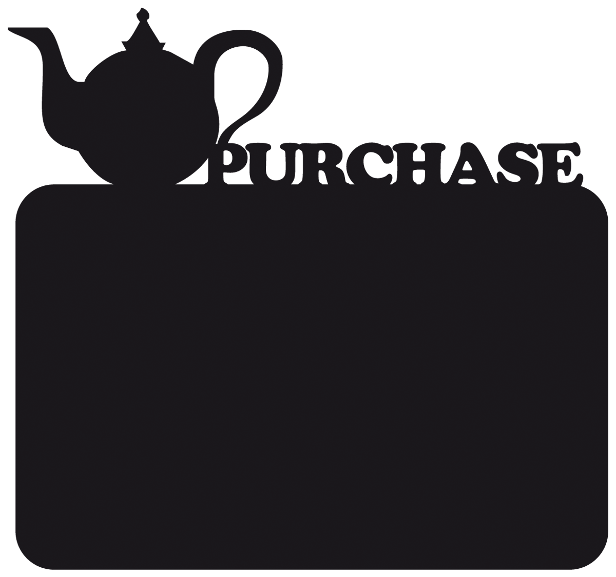 Wall Stickers: Chalkboard Teapot - Buy English